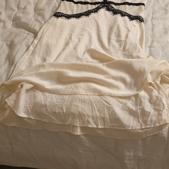 Anthropologie Cream and Black Sleeveless Midi Dress - Picture 10 of 13